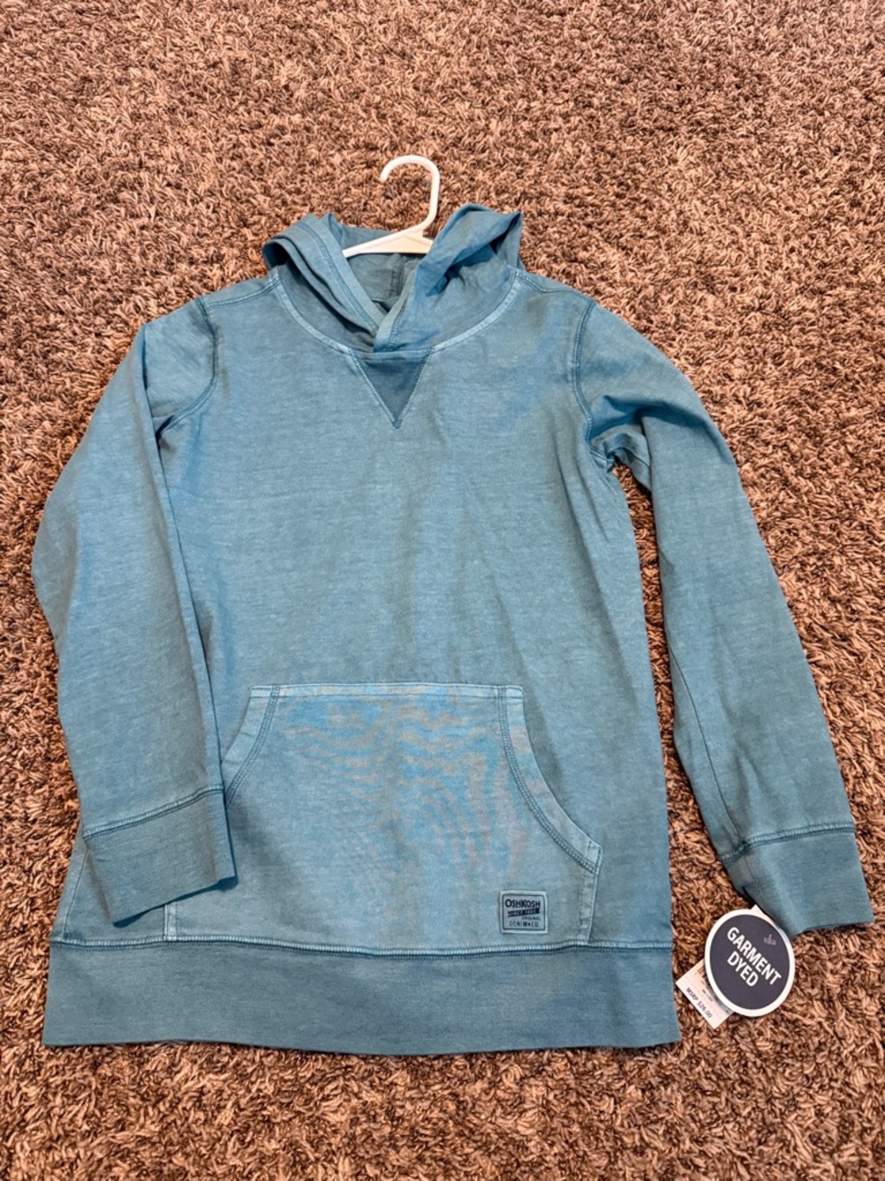 OshKosh B'gosh Teal Pullover Hoodie with Kangaroo Pocket